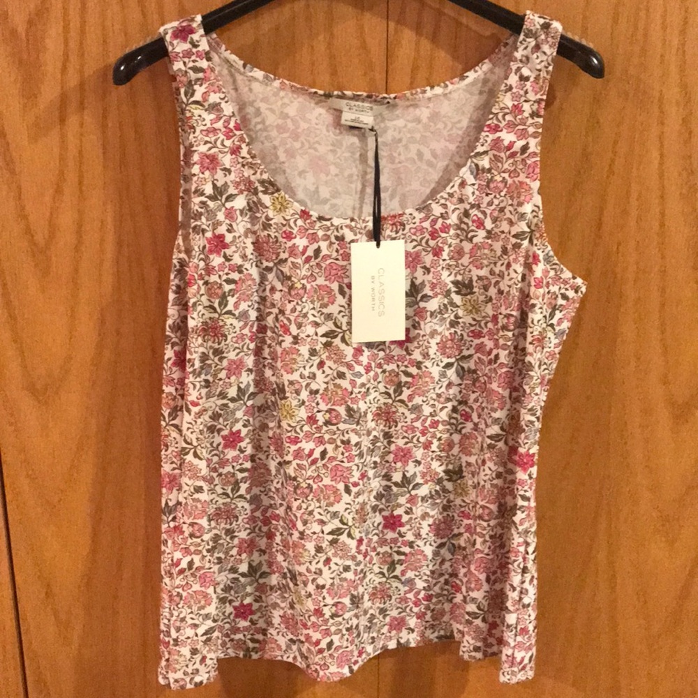 Worth Classics Multi Color Tank Top Size L NWT
